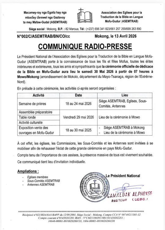 Annonce de la dedicace 30 mai 2026